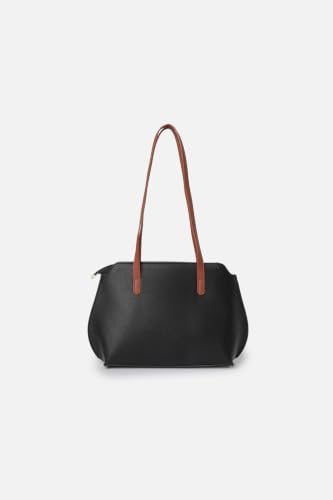 Women Black Patterned Casual Handbag