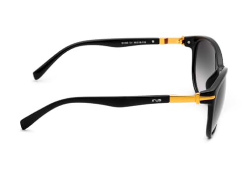 IRUS Women Oval sunglasses | 100% UV protection | Medium Size | Grey Gradient Polycarbonate lens