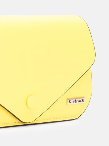 Fastrack Solid Envelope-Style Mini Sling Bag for Women, Girls and Ladies | with Flap Button Closure