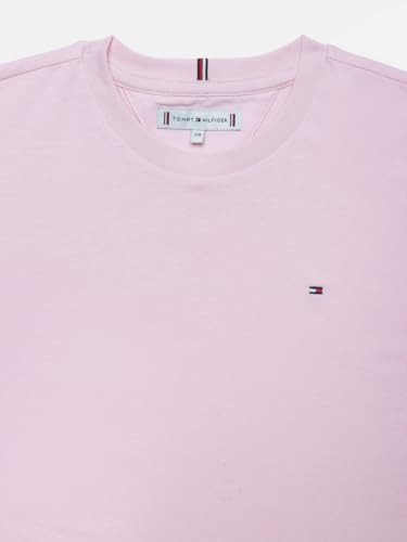 Girls Solid Regular Fit Cotton T-Shirt Pink