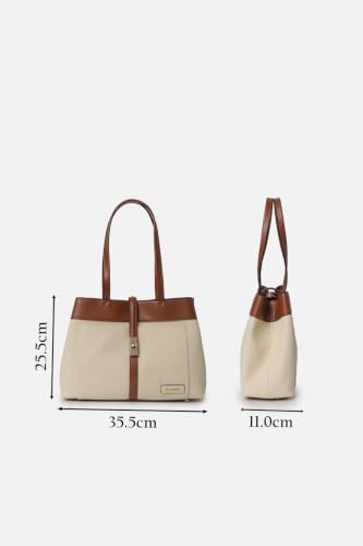 Women Beige Patterned Casual Handbag