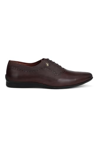 Louis Philippe Mens LPSCCRGIL220023 Brown Formal Leather Oxford Shoes Euro- 41