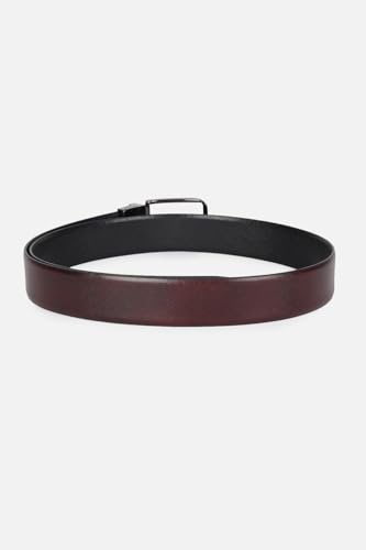 Men Maroon Textured Formal Belt