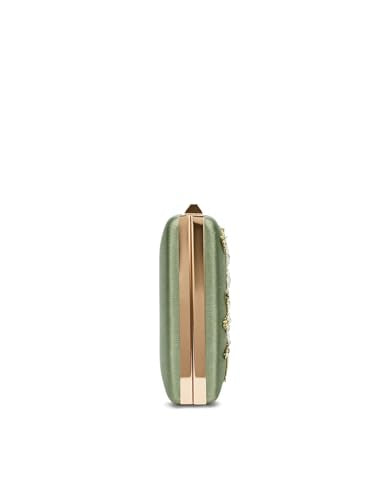 Lavie Signature Women's Ogden Embroyidery Handle Framed Clutch|Ladies Purse |Gift For Women