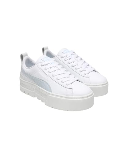 Puma | Womens | Mayze Platform Sneakers | White-Sea Glass | 5UK