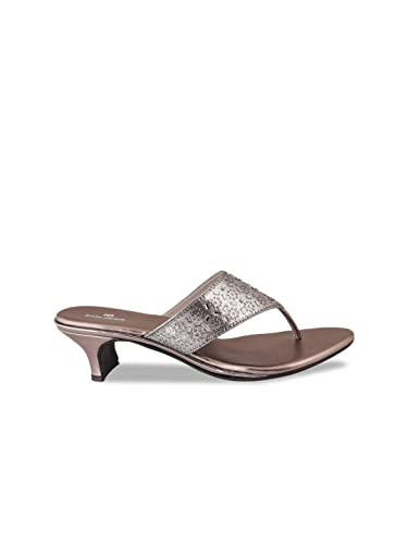 pelle albero Metallic Textured Block Sandals PA-GF-10_GMETAL