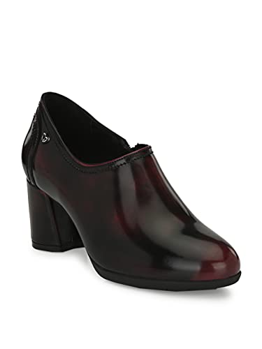 Delize Womens Brown/Cherry mid Heel Shoes (Cherry, Numeric_6)