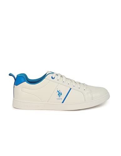 U.S. Polo Assn. Mens Salvador 3.0 BLU White Sneaker - 7 UK (2FD22008W01)