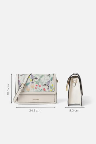 Women White Print Casual Sling Bag