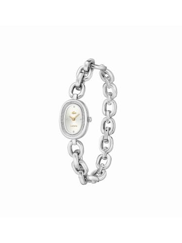 Lacoste Lacoste Parisienne Qtz Basic Mini Silver White Oval Dial Women's Watch- 2001541