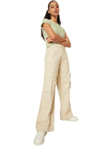 Max Women Solid Cargos (Beige_32)