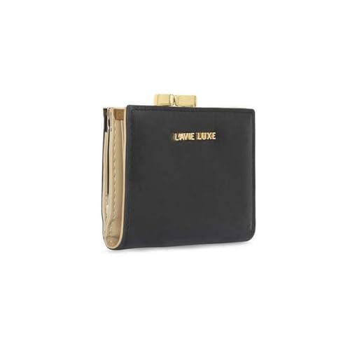 Lavie Zipper Frame PU Women's Casual Wear Wallet (Black, Small)