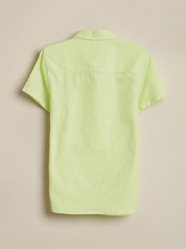Boys Green Solid Casual Shirt