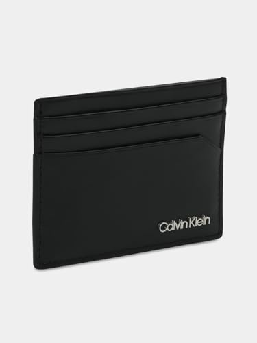 Calvin Klein Solid Black Leather Card Wallet