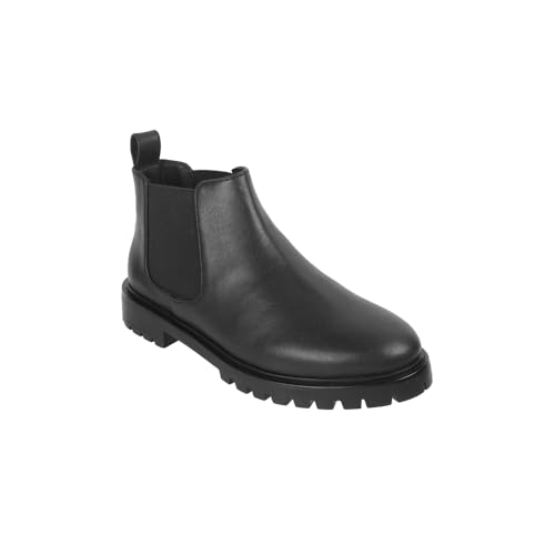 Metro Women Black Faux Leather Slip-on Chelsea Boots UK/4 EU/37 (31-651)