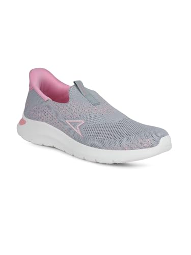 Power Women Slip On Sports Shoes - Grey (8Uk)