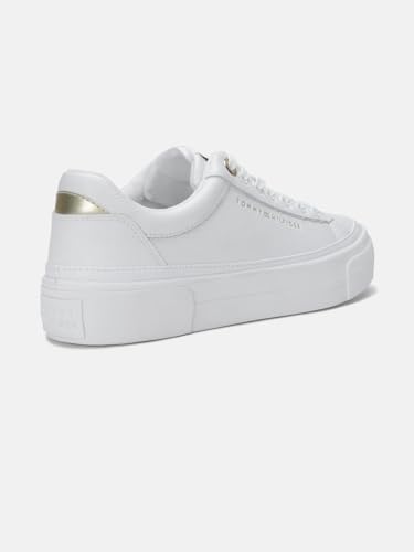 Solid White Leather Sneakers