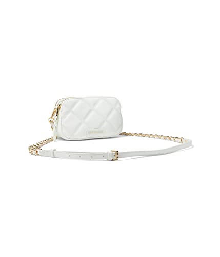 Steve Madden Womens Daisy Quilted Crossbody, White, One Size