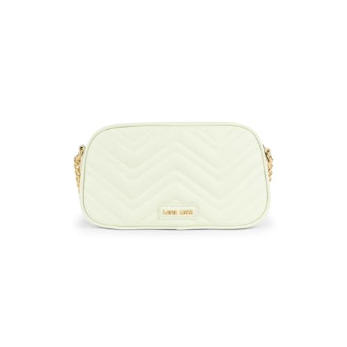 Lavie Aztec Box Synthetic Zipper Closure Women's Sling Bag (OFF WHITE, MEDIUM)