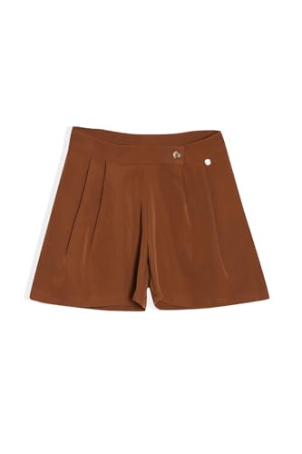 Allen Solly Girls Brown Solid Shorts