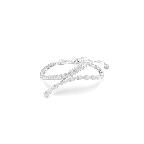 [Official] [Swarovski] Matrix Bracelet, Mixed Cut, White, Rhodium Plating, ワンサイズ, Crystal, No Gemstone