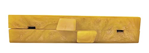 DUCHESS Yellow Smiley marble Resin Clutch for girls and women