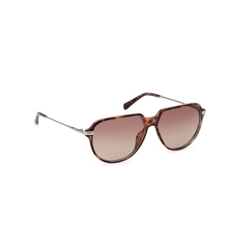 GUESS 100% UV protected | Gradient | Polarized | Full Rim | large | Men | Pilot | frame: Brown Metal | Lens: Brown