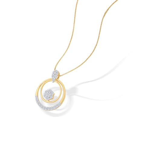 P.N.Gagdil Jewellers 18 Karat Yellow Gold & Diamond Certified Gold Casual Pendant For Women KEN0023P FG/VS