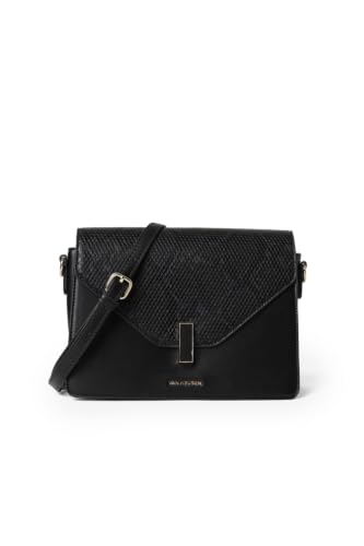 Women Black Textured Casual Sling Bag
