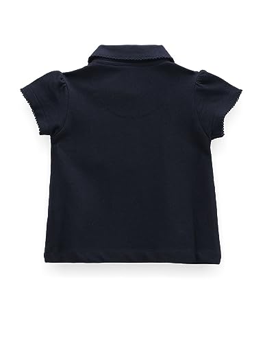 U.S. Polo Assn. Kids Kids Regular fit Girls Cotton Solid Short Sleeves Polo T-Shirts (UGTSH0307_Blue_36M)