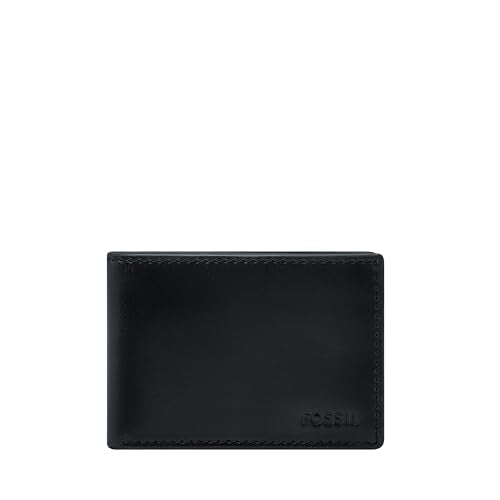 Fossil Mens Leather Derrick Black Wallet ML4702001