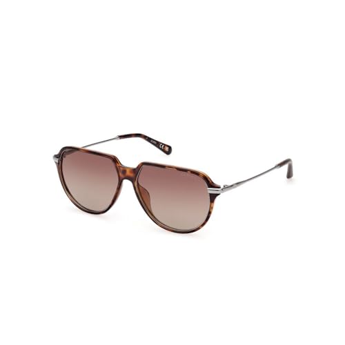 GUESS 100% UV protected | Gradient | Polarized | Full Rim | large | Men | Pilot | frame: Brown Metal | Lens: Brown