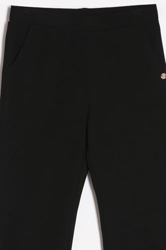 Allen Solly Girls Black Solid Contemporary Fit Trousers
