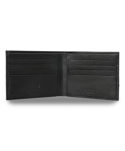 Puma Unisex-Adult, NOVO Leather Wallet, Black, (9209701)