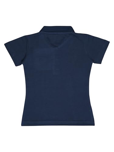 BODYCARE Girls Polo Neck Half Sleeves Solid Tshirt - Dark Navy