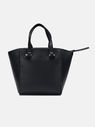 Solid Black Pu Handbag