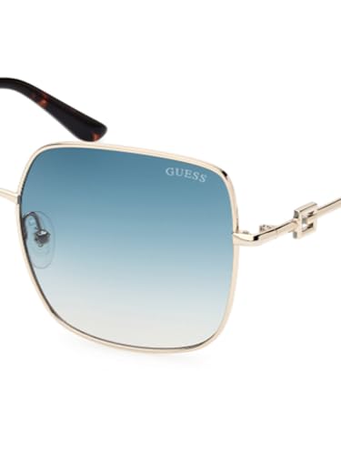 Guess 100% UV protecetd | Gradient | Polarized | Large | Full Rim | Butterfly | Frame: Gold | Lens: Green