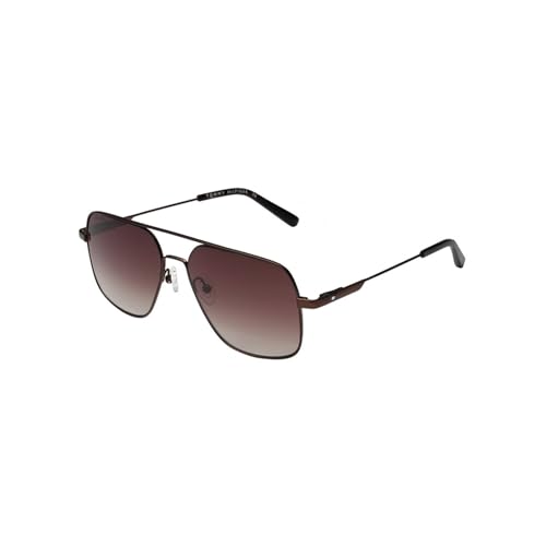 Tommy Hilfiger Eyewear | Brown Lens | Copper Frame | Full Rim Navigator Shape Branded Latest and Stylish Sunglasses | 100% UV Protection | Mens Sunglasses| Size Medium | TH 1556 C3 57 S