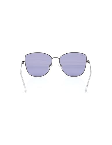 Fastrack Violet Colored Stainless Steel Frame CatEye Shaped Polarized Sunglasses for Women