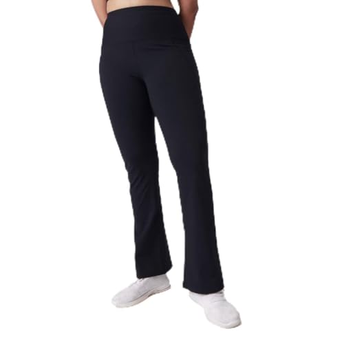 BlissClub Ultimate Flare Pants for Women Above 5'5 ft | Ribbed Waistband, 4 Pockets | High Waist Trousers and Formal Pants for Office wear