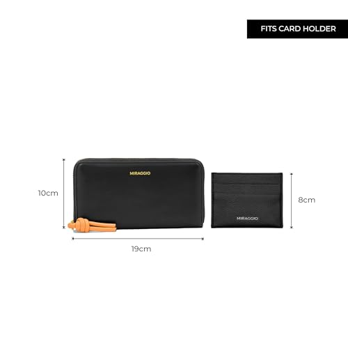 Miraggio Theo Zip Around Wallet for Woman | 3 Compartment Women Wallet | Gift Items for Women