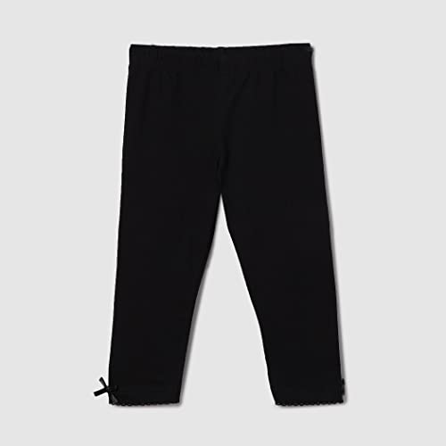 Max Girl's Regular Fit Mid Rise Capris (M22CLG21_Black_7-8Y)