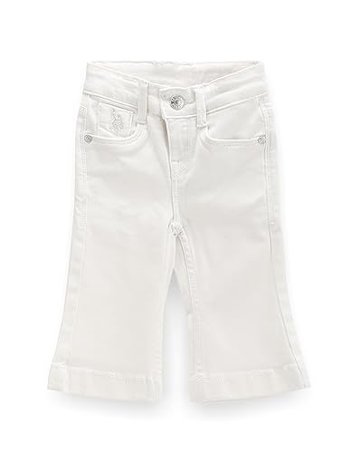 U.S. Polo Assn. Kids Bootcut fit Girls Cotton Jeans (UGJEN0130_White_9-10Y)