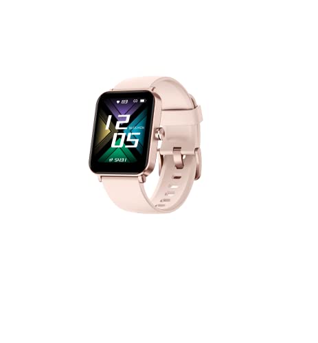 GOQii Smart Vital MAX 1.69'' HD Full Touch, Smart Notification, IP68, Smart Watch for Smart Phones with SpO2, HR, Sleep Tracking & Multi Sports Mode with 3 Months Personal Coaching - Pink