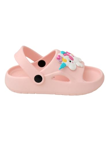 Yellow Bee Cute Unicorn Design Sandals For Girls - Pink,5C,2-2.5 Years