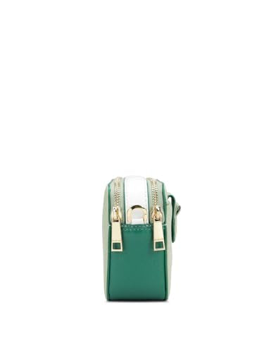 Da Milano Genuine Leather Green Sling Bag (LSB-01442) (Small)