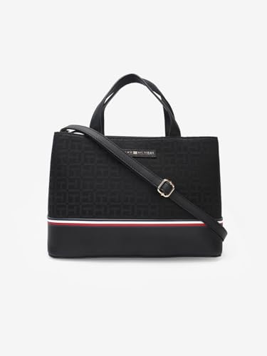 Logo Black Polyester Sling Bag