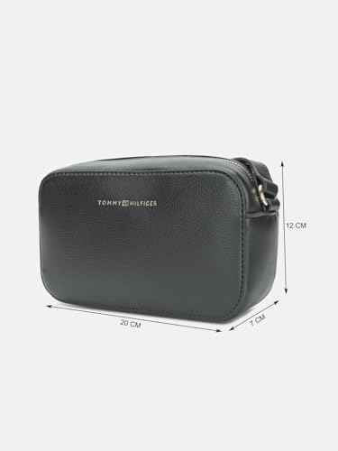 Solid Black Polyurethane Sling Bag