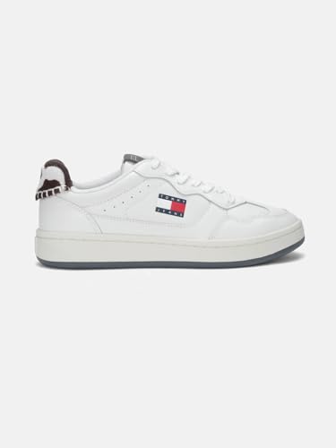 Solid White Leather Sneakers