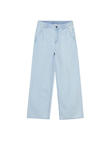 Max Girls Washed Wide Leg Jeans (Blue_8-9 Y)